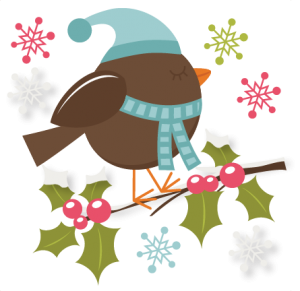 Winter Bird SVG cutting file christmas svg files