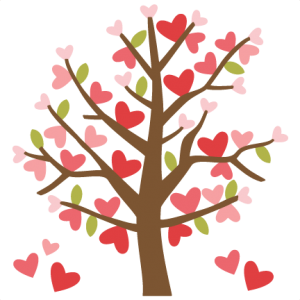 Valentine Tree SVG cutting files valentines day clipart cute clipart free svg cut files