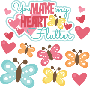 You Make My Heart Flutter SVG scrapbook file valentines day svg scrapbook title free svg cuts