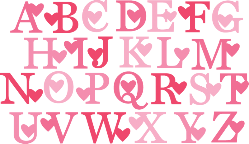 Valentine Monogram Svg Cut Files Valentine Alphabet Svg Cuts Free Svg Files Free Svg Cuts