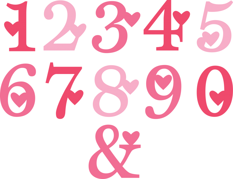 Download Valentine Numbers SVG cut files valentine alphabet svg ...