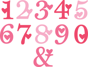 Valentine Numbers SVG cut files valentine alphabet svg cuts free svg files free svg cuts