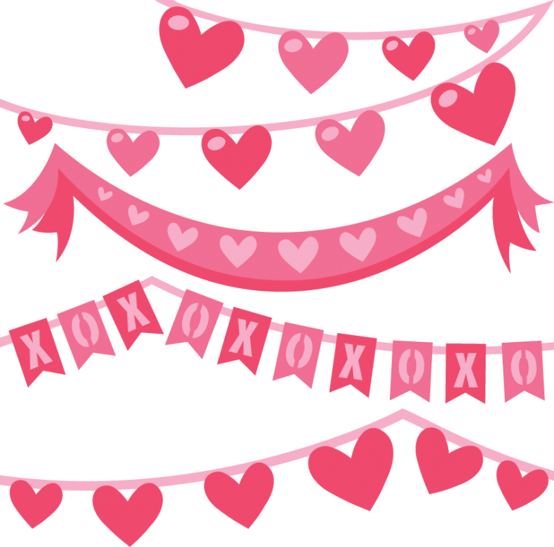 Valentine Banners SVG cut files valentine bannerst svg cuts free svg