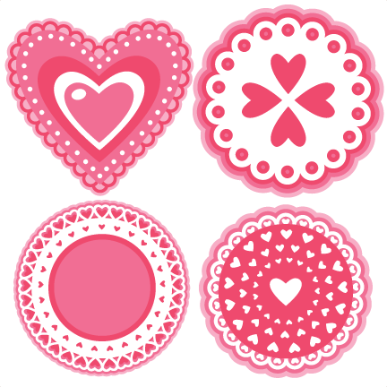 Valentine Layered Doilies SVG cutting files doily svg cut file free svg