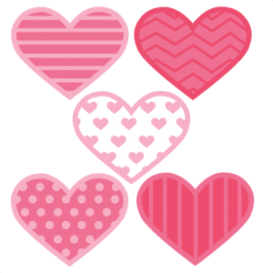 Assorted Hearts SVG cut files flower scal files free scut files free svgs for scrapbooking