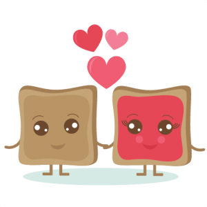 PB &amp; J Love SVG cut out files valentine svg cut files valentine svg cuts cute clipart