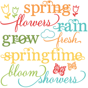 Spring Word Set SVG cutting files for scrapboking tulip svg cut files free svgs spring words