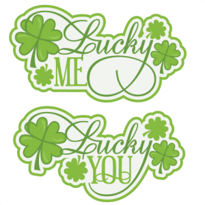 Lucky Titles SVG cutting files for scrapbooking st. patrick's day svg scrapbook title