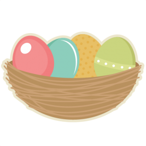 Easter Eggs In Nest  SVG cutting files easter egg svg cut file easter eggs cut files for scrapbooks