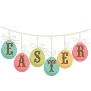 Easter Banner SVG cutting file easter svg scrapbook title easter svg cut file