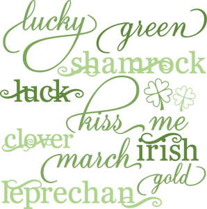 St.Patrick's Day Word Set SVG cutting files