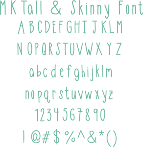 Miss Kate Tall &amp; Skinny Font