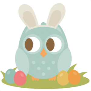 Easter Owl SVG cutting file easter svg scrapbook title easter svg cut file