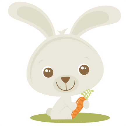 Easter Rabbit Holding Carrot SVG cutting file easter svg scrapbook ...