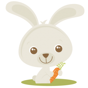 Easter Rabbit Holding Carrot SVG cutting file easter svg scrapbook title easter svg cut file