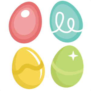 Easter Eggs SVG cutting file easter svg scrapbook title easter svg cut file