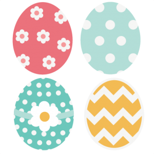 Cutesy Easter Egg Set SVG cutting files easter svg cut easter egg svg cut files
