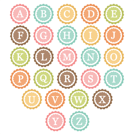 Scallop Circle Monogram Svg Cut Files For Scrapbooking Free Svg Files Free Svg Cuts Free Svg Cut Files