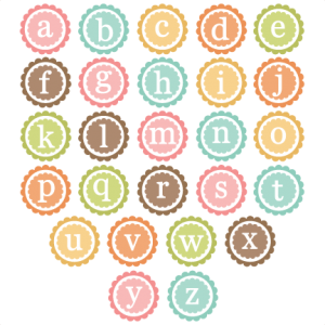 Scallop Circle Lowercase Monogram SVG cut files for scrapbooking free svg files free svg cuts free svg cut files