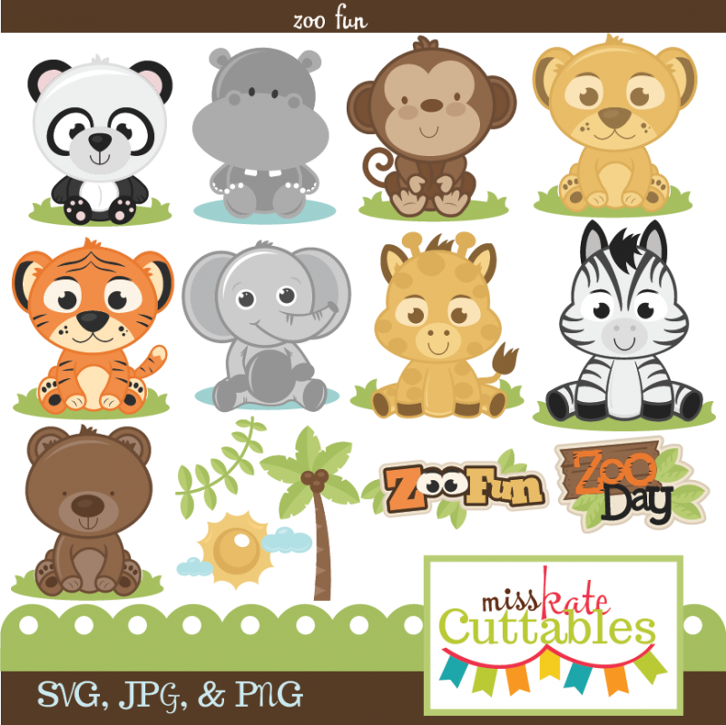 Miss Kate Cuttables Zoo Fun Bundle SVG files for scrapbooking free svg files for cutting ...