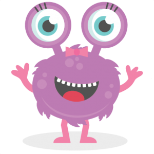 Girl Big Eyed Monster SVG cutting file monster svg cut files for scrapbooking scal files scut files mtc files