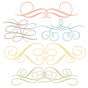 Flourish Set Of 5 SVG cut files flower scal files free scut files free svgs for scrapbooking