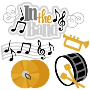 In the Band SVG cutting files music svg cut files trumpet svg cut files band svg cuts for cricut