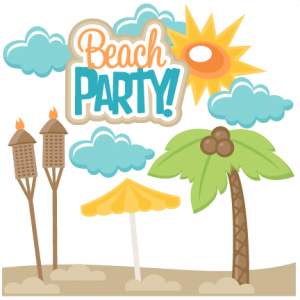 Beach Party SVG scrapbook title SVG cut file free svg cuts summer svgs beach svg file free svg cuts