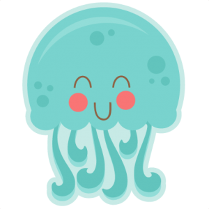 Happy Jellyfish SVG cutting files for scrapbooking fish svg cut file for cricut cute svg cuts cute cut files cricut