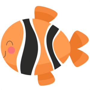 Clown Fish SVG cutting files for scrapbooking fish svg cut file for cricut cute svg cuts cute cut files cricut