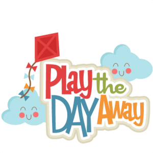 Play the Day Away SVG scrapbook title kite svg cut file clouds svg cut file cute svg cut files for cricut