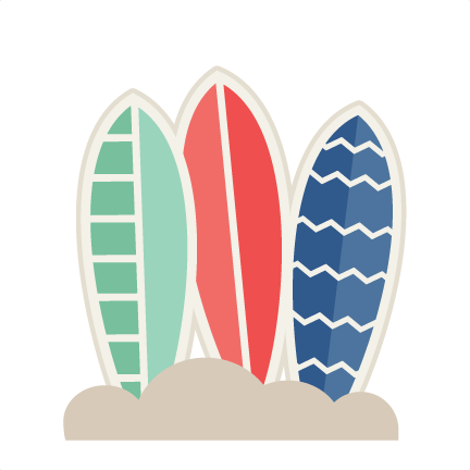 Surfboards svg cut file beach svg cutting files for cricut cute cut