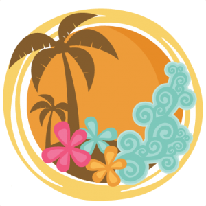 Tropical Sunset SVG cutting files for scrapbooking veach svg cut files vacation svg cut files for cricut