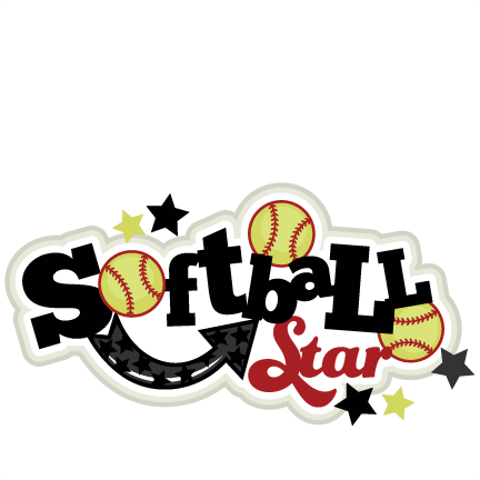 Softball Star SVG scrapbook titleSoftballl svg title Softball svg cut