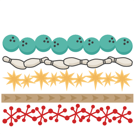 bowling border clipart