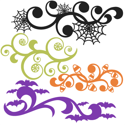 Halloween Flourish Set SVG scrapbook title SVG cutting ...