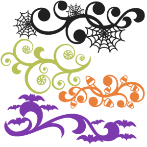 Halloween Flourish Set SVG scrapbook title SVG cutting files crow svg cut file halloween cute files for cricut cute cut files free svgs