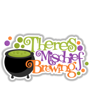 There's Mishchief Brewing SVG Scrapbook Title witch halloween svg cut file free svg cuts cute svg cuts