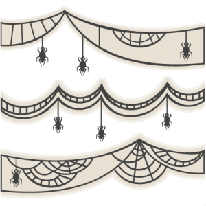 Spider Web Banner Set SVG scrapbook title SVG cutting files crow svg cut file halloween cute files for cricut cute cut files free svgs