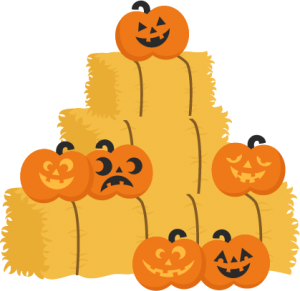 Jack-O-Lanterns on Hay Bales SVG cutting files pumpkin svg cuts cute svg cut files cute cut files for cricut free svgs