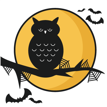 Download Halloween Owl Scene SVG scrapbook title SVG cutting files ...