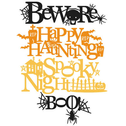 Download Halloween Titles SVG scrapbook title SVG cutting files ...