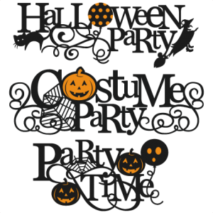 Halloween Party Titles SVG scrapbook title SVG cutting files crow svg cut file halloween cute files for cricut cute cut files free svgs