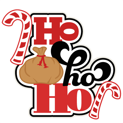 Ho Ho Ho Svg Scrapbook Title Shapes Christmas Cut Outs For Cricut Cute Svg Cut Files