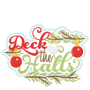 Deck the Halls title scrapbook clip art christmas cut outs for cricut cute svg cut files free svgs cute svg cuts
