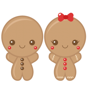 Gingerbread Boy &amp; Girl scrapbook clip art christmas cut outs for cricut cute svg cut files free svgs cute svg cuts