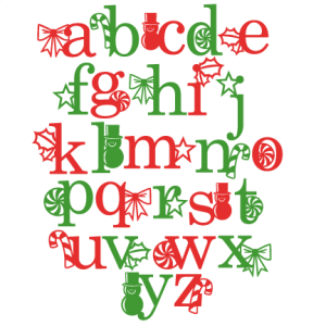 Holiday Alphabet svg scrapbook clip art christmas cut outs for cricut cute svg cut files free svgs cute svg cuts