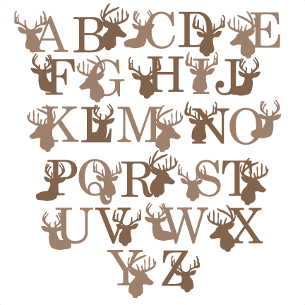 Download Deer Alphabet SVG scrapbook title winter svg cut file ...