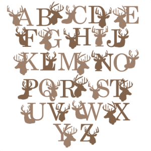 Deer Alphabet SVG scrapbook title winter svg cut file snowflake svg cut files for cricut cute svgs free
