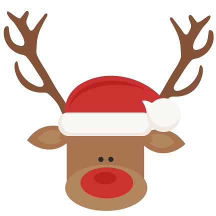 Download Reindeer With Santa Hat SVG cutting files for scrapbooking ...